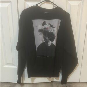 Black Graphic Men's Sweater